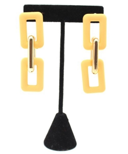 Chain Link Drop Earrings ES700132 YELLOW